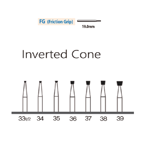 [SSWhite] 카바이드 버 FG inverted cone